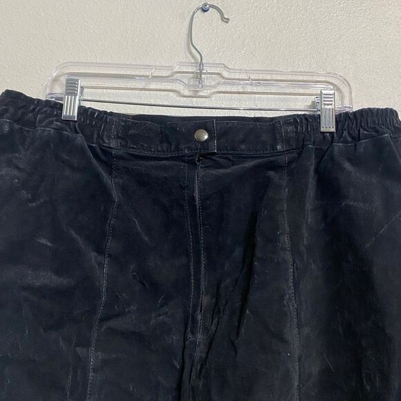 August Max Woman Black Leather Vintage Mini Skirt Sz 16 - Picture 7 of 10